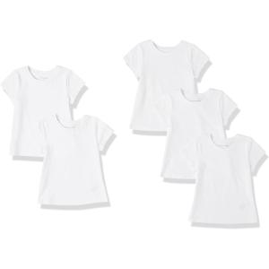 imageAmazon Essentials Girls and Toddlers ShortSleeve TShirt Tops Previously Spotted Zebra MultipacksWhite