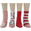 imageAmazon Essentials Kids Cozy Socks with NonSkid Bottoms 4 PairsLight PinkOrangeWhite RainbowStars