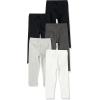 imageAmazon Essentials Girls and Toddlers Leggings MultipacksBlackDark GreyLight GreyWhite