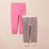 imageAmazon Essentials Girls and Toddlers Sweatpants MultipacksPinkWhite Floral