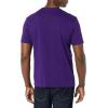 imageAmazon Essentials Mens TShirt SlimFit ShortSleeve Crewneck Pack of 2BlackDark Purple