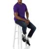 imageAmazon Essentials Mens TShirt SlimFit ShortSleeve Crewneck Pack of 2BlackDark Purple