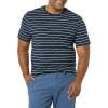 imageAmazon Essentials Mens TShirt SlimFit ShortSleeve Crewneck Pack of 2Grey HeatherNavy Stripe