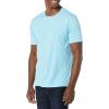 imageAmazon Essentials Mens TShirt SlimFit ShortSleeve Crewneck Pack of 2Light Blue