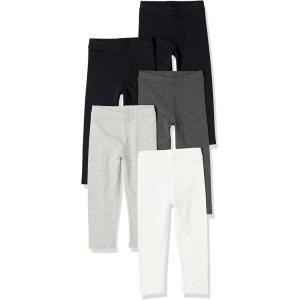 imageAmazon Essentials Girls and Toddlers Leggings MultipacksBlackDark GreyLight GreyWhite