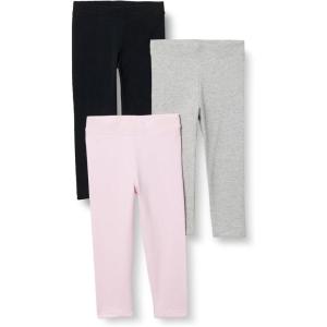 imageAmazon Essentials Girls and Toddlers Leggings MultipacksBlackGrey HeatherLight Pink
