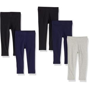 imageAmazon Essentials Girls and Toddlers Leggings MultipacksBlackGrey HeatherNavy