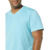 imageAmazon Essentials 100 Cotton T Shirts for Men RegularFit ShortSleeve VNeck Pack of 2 Available in Big ampamp TallAqua BlueLight Blue