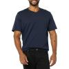 imageAmazon Essentials 100 Cotton T Shirts for Men RegularFit ShortSleeve VNeck Pack of 2 Available in Big ampamp TallNavyDark Red
