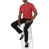 imageAmazon Essentials 100 Cotton T Shirts for Men RegularFit ShortSleeve VNeck Pack of 2 Available in Big ampamp TallNavyDark Red