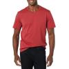imageAmazon Essentials 100 Cotton T Shirts for Men RegularFit ShortSleeve VNeck Pack of 2 Available in Big ampamp TallNavyDark Red