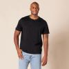 imageAmazon Essentials Mens RegularFit ShortSleeve Cotton Henley TShirt Pack of 2Black