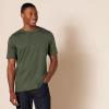 imageAmazon Essentials Mens RegularFit ShortSleeve Cotton Henley TShirt Pack of 2BlackDark Olive