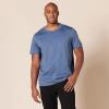 imageAmazon Essentials Mens RegularFit ShortSleeve Cotton Henley TShirt Pack of 2DenimNavy