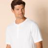 imageAmazon Essentials Mens RegularFit ShortSleeve Cotton Henley TShirt Pack of 2White