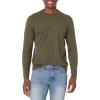 imageAmazon Essentials Mens SlimFit LongSleeve TShirtOlive Heather