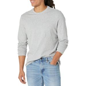 imageAmazon Essentials Mens SlimFit LongSleeve TShirtLight Grey Heather