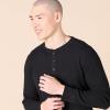 imageAmazon Essentials Long Sleeve Waffle Henley Shirts for Men SlimFitBlack