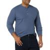 imageAmazon Essentials Long Sleeve Waffle Henley Shirts for Men SlimFitIndigo