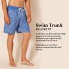 imageAmazon Essentials Mens 9quot QuickDry Swim TrunkBlue Geometric Print