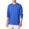imageAmazon Essentials Mens RegularFit Crewneck TShirts LongSleeveBright Blue