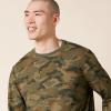 imageAmazon Essentials Mens RegularFit Crewneck TShirts LongSleeveGreen Camo