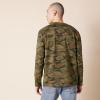 imageAmazon Essentials Mens RegularFit Crewneck TShirts LongSleeveGreen Camo