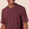 imageAmazon Essentials Mens RegularFit ShortSleeve Pique Henley Shirt Available in Big ampamp Tall Pack of 2BurgundyGrey