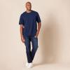 imageAmazon Essentials Mens RegularFit ShortSleeve Pique Henley Shirt Available in Big ampamp Tall Pack of 2NavyWhite