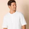 imageAmazon Essentials Mens RegularFit ShortSleeve Pique Henley Shirt Available in Big ampamp Tall Pack of 2White