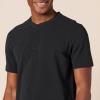 imageAmazon Essentials Mens SlimFit ShortSleeve Pique Henley Shirt Pack of 2BlackOlive