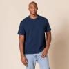 imageAmazon Essentials Mens SlimFit ShortSleeve Pique Henley Shirt Pack of 2NavyWhite