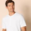 imageAmazon Essentials Mens SlimFit ShortSleeve Pique Henley Shirt Pack of 2White
