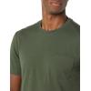 imageAmazon Essentials Mens TShirts ShortSleeve Crewneck Pocket Cotton 2PackBlackOlive