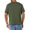 imageAmazon Essentials Mens TShirts ShortSleeve Crewneck Pocket Cotton 2PackBlackOlive