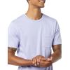 imageAmazon Essentials Mens TShirts ShortSleeve Crewneck Pocket Cotton 2PackWashed BlueLavender