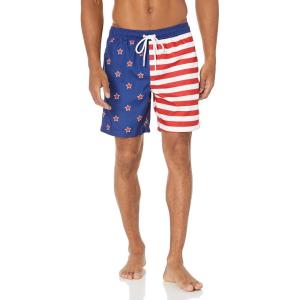 imageAmazon Essentials Mens 7quot QuickDry Swim Trunk  Discontinued ColorsStars Print