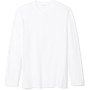 imageAmazon Essentials Mens RegularFit Crewneck TShirts LongSleeveWhite