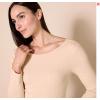 imageAmazon Essentials Womens Scoop Back Long Sleeve SlimFit RibKnit TShirt Pack of 2BlushBurgundy