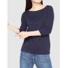 imageAmazon Essentials Womens SlimFit 34 Sleeve Boat Neck TShirtNavy