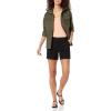 imageAmazon Essentials Womens MidRise SlimFit 5 Inch Inseam Khaki Short Available in Straight and Curvy FitsBlack