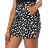 imageAmazon Essentials Womens MidRise SlimFit 5 Inch Inseam Khaki Short Available in Straight and Curvy FitsBlack White Floral