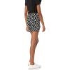 imageAmazon Essentials Womens MidRise SlimFit 5 Inch Inseam Khaki Short Available in Straight and Curvy FitsBlack White Floral
