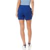 imageAmazon Essentials Womens MidRise SlimFit 5 Inch Inseam Khaki Short Available in Straight and Curvy FitsBlue