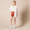 imageAmazon Essentials Womens MidRise SlimFit 5 Inch Inseam Khaki Short Available in Straight and Curvy FitsBrick Red