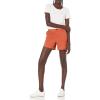 imageAmazon Essentials Womens MidRise SlimFit 5 Inch Inseam Khaki Short Available in Straight and Curvy FitsBrick Red