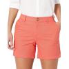 imageAmazon Essentials Womens MidRise SlimFit 5 Inch Inseam Khaki Short Available in Straight and Curvy FitsCoral Pink