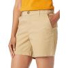 imageAmazon Essentials Womens MidRise SlimFit 5 Inch Inseam Khaki Short Available in Straight and Curvy FitsKhaki Brown