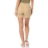 imageAmazon Essentials Womens MidRise SlimFit 5 Inch Inseam Khaki Short Available in Straight and Curvy FitsKhaki Brown