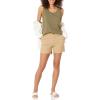 imageAmazon Essentials Womens MidRise SlimFit 5 Inch Inseam Khaki Short Available in Straight and Curvy FitsKhaki Brown